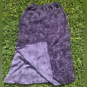 Floral Purple Reversible Skirt Y2k